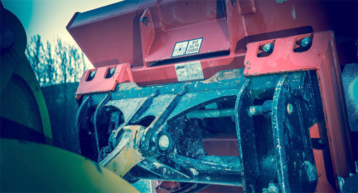big bag filler on quick attachment for wheel loaders and telescopic loaders
