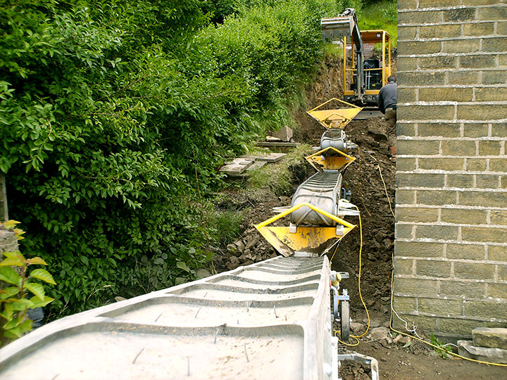Efficient basement and site excavation where other machines can't reach.